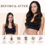 GOO GOO Sew In Hair Extensions Real Human Hair Thick, Add Volume 20In 100g | Double Weft Hair Extensions, 2 Dark Brown, Remy Hair Durable Wedding Party Daily Wear - Image 9