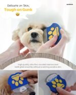 Professional Eye Comb for Pets, Stainless Steel Tear Stain Remover | Gentle Round-Head Grooming Tool for Cats & Dogs, Compact & Portable for Eye Gunk Removal - Image 6