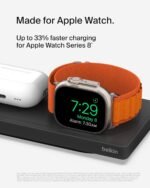 Belkin MagSafe 3 in 1 Wireless Charging Pad, Fast Charging Station | Apple Watch, iPhone 17/16/15/14 Series, AirPods compatible, multi-device MagSafe charging station, Magnetic - Image 3