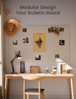 Fluxynara 48" x 36" Large Felt Bulletin Board, Oatmeal | 12 Pack Cork Board Alternative with 60 Safe Adhesive Tabs, Pin Boards for Wall Decor, Home, Office, Classroom,Dorm - Image 7