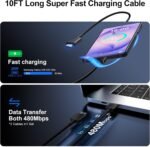 Super Fast Charger Type C, 25W USB C Wall Charger Fast Charging for Samsung Galaxy S26 Ultra/S26/S26+/S25 Ultra/S25/24 Ultra/S24/S23 Ultra/S22 Ultra with 10FT Long Android Type C Charger Cable 2Pack - Image 6