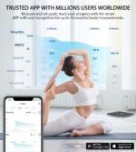 ABLEGRID Rechargeable Digital Bathroom Scale for Body Weight, Smart Scale Tracks 22 Metrics Including Body Fat, BMI, Muscle Mass, Heart Rate, Baby Mode, Large Color Display, 400 lbs - Image 7