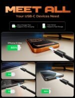 LISEN USB C to USB C Cable, 5-Pack [3.3/3.3/6.6/6.6/10FT] 60W Fast Charging | for iPhone 17/16/15 Series, iPad, Galaxy S26/S25/S24, 5 Pack Gifts for Home, Office, Bed, Car and Travel Charger Cord, Black - Image 7