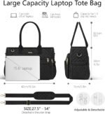 Bagstellar Teacher Tote Bag for Women, 15.6" Laptop Work Tote Computer Bag | Quilted Bible Nurse Bag with 40oz Cup Holder, Insulated Pocket & Strap, Large Laptop Briefcase for School Travel Office Gifts - Image 5