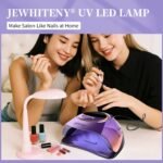JEWHITENY Purple Fast U V Dryer for Gel Nail Polish:Gel Manicure U V Light with 4 Timers & Automatic Sensor Gel Nail Lamp Professional Curing LED Light - Image 8