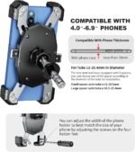 Kewig Motorcycle Fork Stem Phone Mount, Motorcycle Phone Mount | 1S One-Push Automatically Lock & Release, Fits for Fork Stem 12-25.4mm in Diameter, for 4.0-6.9" Cellphones - Image 8