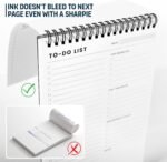 To Do List Notepad with Multiple Functional Sections, Spiral Daily Planner | 6.5 x 9.8" 60 Sheets Daily Task Organizer - Notebook for Work - CheckList Agenda Pad, Note & Todo List Organization Notebooks - Image 6