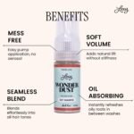 Loxy Wonder Dust Volumizing Dry Shampoo Powder for Brown & Dark Hair - 1 oz | Rice Protein, Vitamin B3, Non Aerosol Pump, Vegan, Talcum & Aluminum Free, Unscented, Travel Size, Made in USA - Image 4