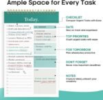 To Do List Notepad, Undated Daily Planner for Work and Goal Setting | Greenery Sway, 52 Sheets, 9.8" x 6.5" , for Office, Home and school, Daily Task Planning, Notes and Everyday Organization - Image 3