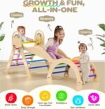 Pikler Triangle Set, 9-in-1 Montessori Climbing Toy for Toddlers, Foldable Wooden Indoor Jungle Gym & Playground Climber for Learning and Motor Skills (18 Months–7 Years) - Image 3