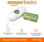 Amazon Basics Premium Leak Proof Dog Poop Bags with Dispenser and Leash Clip, Talcum Powder Scented, 13" x 9", 810 Count (54 Rolls) - Image 3