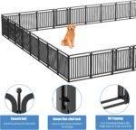 New Thickened Version Dog Playpen, 32 Inch Dog Fences for The Yard, Portable Outdoor Dog Playpen for Large/Medium/Small Dogs, Foldable Metal Dog Dlaypen, with Doors (16 Panels, 32 Inch) - Image 5