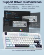 AULA F75 75% Wireless Mechanical Keyboard, Hot Swappable Creamy Keyboard, Pre-lubed Reaper Switches, 2.4GHz/Type-C/BT5.0, RGB Backlit Gaming Keyboards(White & Blue) - Image 8
