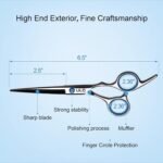 Hair Cutting Scissors, ULG Professional Hair Scissors 6.5 inch Right-Hand Razor Edge Barber Shears Salon Hair Cutting Shears Made of Japanese Stainless Steel, Hand Sharpened Blue - Image 3