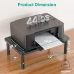 WALI Computer Monitor Stand for Desk, Adjustable Laptop Riser, up to 44 lbs | Monitor Riser Under-Desk Storage, Fits Monitors, Laptops, Printers, for Home, Office, School Supplies (STT003), 1 Pack, Black - Image 5