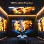 Projector with Wifi and Bluetooth Native 1080P, 4K Supported, Home Movie Projector with HDMI, USB, Type‑C, Compatible with Smartphone/ Tablet/ Laptop/ TV Stick/ PS5 for Gaming, Home Cinema - Image 4