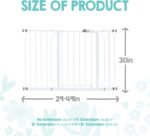 Regalo Safety 29"-49" Extra Wide Baby Gate, Bottom of Stairs & Doorways | Pressure Mounted with Door, For Babies, Toddlers & Pets, White, Tested & Trusted for 30 Years - Image 3