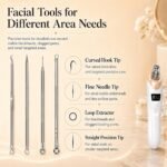 Blackhead Remover Vacuum for Face, 3 Adjustable Suction Levels, White | Adjustable Pore Cleaning, 5 Interchangeable Probes, USB Rechargeable Design - Image 7