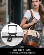 Initial Luggage Tags for Suitcases, 3 Pack TSA Approved Easy to Identify Leather Letter M Travel Tags for Luggage, Travel Essentials Bag Tag Suitcase Identifiers, Cute Hot Stamped Monogram - Image 8