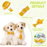 Reginary 100 Pieces Dog Bow Tie Collar Set for Small Medium Includes 50 Neckties and 50 Bow Ties Adjustable Cat Dog Bowties Neckties Puppy Cat Hawaii Summer Spring Style Grooming Accessories - Image 4