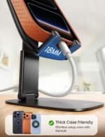 Lamicall Ultra-Thin Foldable Cell Phone Stand for Desk | 0.59" Slim Fold, Height & Angle Adjustable, Sturdy Metal Base, Thick Case Friendly for iPhone 17/16/15/14 Pro Max, Galaxy S26 - Image 4