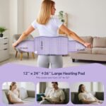 Heating Pad for Period Cramps, Upgraded Wrap Heating Pad for Back Pain Relief, Large 12''x 24''Heat Pad +26" Belt Adjustable 4 Timer 6 Heat Level Auto Shut Off, Christmas Birthday Gifts for Women Mom - Image 8