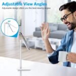 OMOTON CA02 Cell Phone Stand with Charging Hole for Desk Lightweight Silver | Fits iPhone 17/Samsung Galaxy 4-7" · Hands-Free Call · Gaming · Live Streaming · Compact Portable for Travel, Office, Home - Image 9