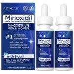 Minoxidil for Men Liquid Solution, Minoxidil for Women Hair Growth Serum, 5% Minoxidil Serum for Stronger Roots & Thicker, Fuller Hair (4 FL OZ, 2PCS-Dropper) - Image 2