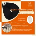 Full Shine Tape in Hair Extensions Human Hair, Jet Black 18 Inch 50G 20Pcs | Remy Black Human Hair Extensions, Seamless Invisible, Silky Straight Skin Weft, Add Length, Wedding Styling - Image 5