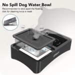 UPSKY 2-in-1 Elevated Dog Bowls Set with 4 Height Adjustable Stand, Balck | No Spill Water Bowl, Slow Food Bowl, No-Splash, Anti-Slip, Dishwasher Safe, Folding Design, Suitable for Small Medium Dogs - Image 6