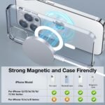 MagSafe Charger 2 Pack: Magnetic Wireless Charge iPhone 17-12 & AirPods | Strong Magnet Charging Pad, with Dual USB C to A Converters, Ultra-Thin & Portable, Ideal for Home Office & Travel, White - Image 5