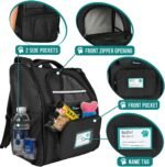 PetAmi Dog Backpack Carrier Airline Approved Cat Pet Puppy Bag, Black - Image 4
