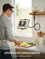 Lamicall Gooseneck Tablet Holder for Bed, Unique Tapered Flexible Arm | Fully Adjustable, iPad Kindle Holder Stand for Reading in Bed, Tablet Mount for 4.7-13" iPad Pro Mini Air, Kindle, Switch - Image 7