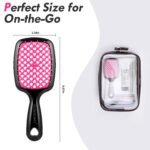 4 Pack Vented Detangling Hair Brush - Detangler Hairbrush with Soft Bristles for Effortless Tangle Free - Ideal for Wet Dry or Curly Damaged Hair for Women Men Kids - Image 8