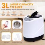 Portable Sauna for Home, Upgraded Personal Steam Sauna Box with 3L 1300W Steamer, Folding Chair, Extra Large Size Foldable Home Sauna 3’X 3’X 5.9’, Full Body Sauna Tent for Relaxation Spa, Black - Image 5