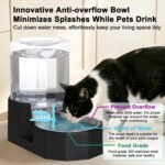 Sfozstra 5L Cat Gravity Water Bowl Dispenser: Stainless Steel Bowl | No Power Needed / No Filter Required / Spill Proof Design / Easy Cleaning / Cats & Small Dogs / Home Crate Area & Travel - Image 7