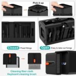 VICHYIE 32 in 1 Multi-Function Cleaning Kit for Electronic Devices (Black) | Phone Cleaning Tool, PC Keyboard Cleaner Kit with Brush, Multipurpose Cleaning Set for Earbuds, Cellphone, Computer, Cameras - Image 7