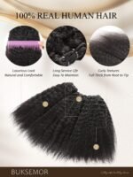 Kinky Yaki Straight 100% Human Hair Bundles 15A Grade 16 18 20inch | Soft Full & Thick From Root To Tip,Minimal Shedding & Tangle Resistan,Natural Color Easy To Blend,Reusable With Proper Care - Image 9