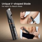 Manscape Upgraded Body & Pubic Hair Trimmer for Men, Waterproof Ball Shaver | All-in-one electric mens grooming kit, no nick no irritation, large-capacity battery, IPX6, LED display, USB-C charging dock - Image 4