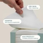 Cliganic Clean Face Towels XL, Disposable, Ultra-Absorbent, Hypoallergenic & Soft - Makeup Remover Dry Wipes, Pamper Your Face, Feel Fresh & Radiant, Hygienic Towelettes, for All Skin Types (50 Ct) - Image 3