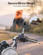 OMOTON BK01 Anti-Vibration Bike Phone Mount, Quick Lock for Riders | Fits Handlebars 0.7-1.56" & Rearview Mirror, 360° Rotation, Tool-Free, Shockproof For Bike, Motorcycle, Scooter, Stroller - Image 9