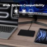 MICROPACK Digitally Yours Tri-Mode Wireless Trackpad, Bluetooth / 2.4G USB/Wired Touchpad Mouse Rechargeable for PC Laptop Desktop Tablet, Compatible with Windows macOS iPadOS (Black-2) - Image 5