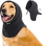 Dog Calming Hoodie - No Shake Ear Wraps for Dogs, Anxiety Relief & Noise Protection, Pet Ear Cover for Thunderstorms, Firework, Grooming, Force Drying, Darkgrey L - Image 2