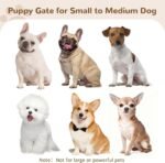 Free Standing Dog Gate Indoor, Foldable Dog Gate for Stairs Doorways | 3-Panel Freestanding Pet Gate with Support Feet for Stability, Folding Puppy Gate Easy to Move, Doggy Gate 54"x24", White - Image 9