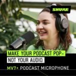 Shure MV7+ USB-C & XLR Podcast Dynamic Microphone - Black | USB-C and XLR dynamic mic with LED touch panel, auto level and pop filter for podcasting, streaming and recording - Image 6