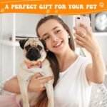 Reginary 100 Pieces Dog Bow Tie Collar Set Include 40 Dog Neckties, and 30 Puppy Bowties, 30 Collar Flowers, Adjustable Pet Ties Grooming for Small Medium Cats Pets Supply(Plaid) - Image 7