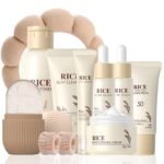 Rice Skincare Set for Teen Girl Gifts Birthday - Skin Care for Teens 10-12 - Hydrating Skin Care Routine Kit for Women - Gifts Birthday Facial Kit for Women - Skin Care Set with Cleanser,Serum - Image 2