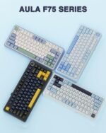 AULA F75 75% Wireless Mechanical Keyboard, Hot Swappable Creamy Keyboard, Pre-lubed Reaper Switches, 2.4GHz/Type-C/BT5.0, RGB Backlit Gaming Keyboards(White & Blue) - Image 10