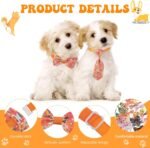 Reginary 100 Pieces Dog Bow Tie Collar Set Include 40 Dog Neckties, and 30 Puppy Bowties, 30 Collar Flowers, Adjustable Pet Ties Grooming for Small Medium Cats Pets Supply(Flower) - Image 4