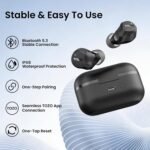TOZO NC9 Hybrid Active Noise Cancelling Wireless Earbuds, 60H, LED Display | 6 Mic ENC Clear Calls, Deep Bass Sound, IPX8, in Ear Bluetooth 5.3 Headphones,32 EQs via APP, Comfort Fit Ear Buds, Black - Image 10
